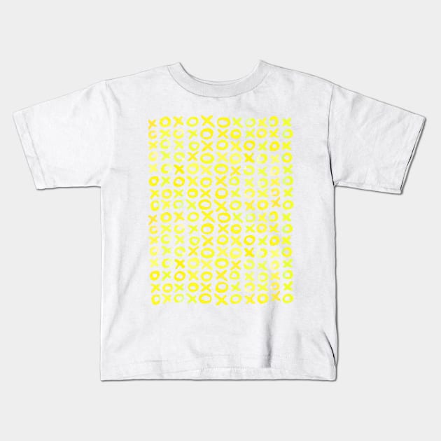 Xoxo valentine's day - yellow Kids T-Shirt by wackapacka